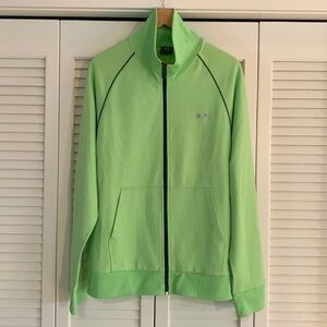Le Tigre Vintage 90s Track Jacket Classic Logo Men’s Chartreuse Green Size XL
